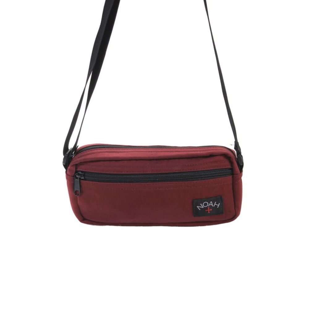 Noah Womens Adjustable Strap Pocket Front Logo Nylon Belt Bag Handbag Red